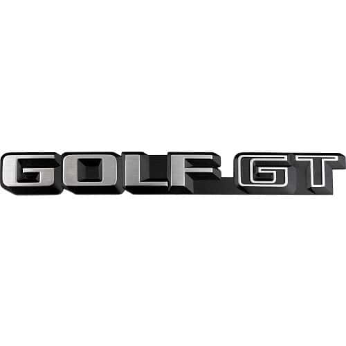	
				
				
	GOLF GT silver emblem on black background for rear panel of VW Golf 2 GT finish (08/1986-07/1987)  - C259405
