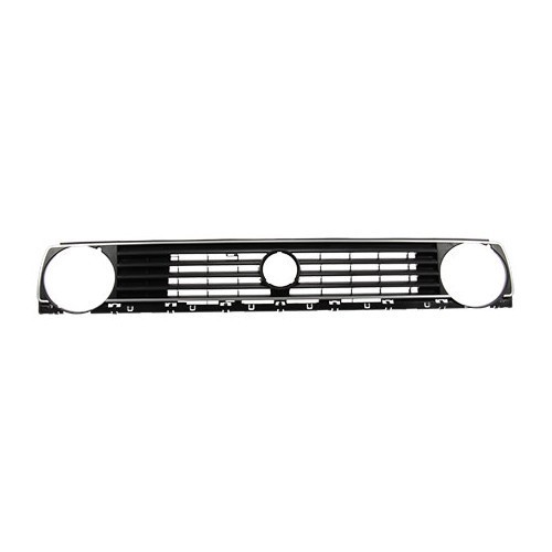 	
				
				
	Radiator grille 2 headlights 5 bars for Volkswagen Golf 2 with silver-grey edging - GA18004
