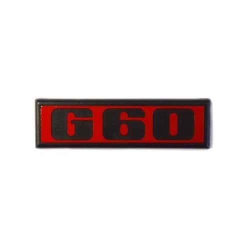 	
				
				
	Sigle adhésif G60 noir sur fond rouge pour face arrière de VW Golf 2 GTI G60 (08/1988-07/1991) - GC40029

