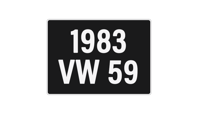 Plaques d'immatriculation