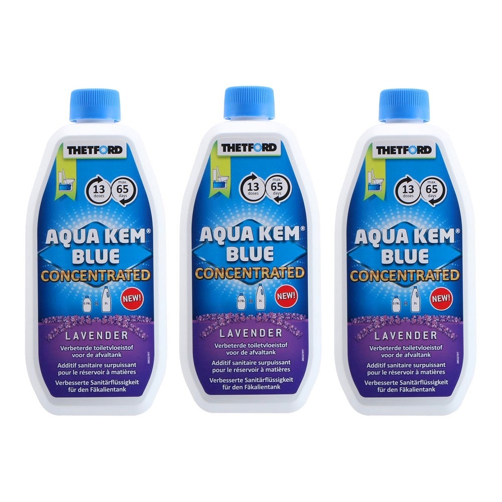 Kit of 3 AQUA KEM Blue concentrated additives 0.78l THETFORD - Lavender