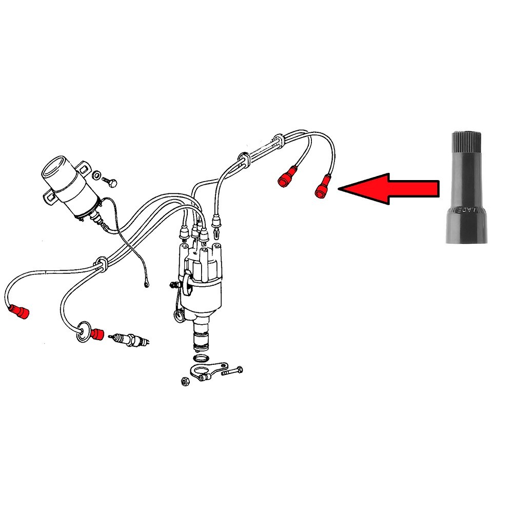 Kit De Fils De Bougie Pour Volvo Penta 4 Cylindres 230 AQ/BB – Remplace Les Références 875571, 834365, 9-28013 – Garantie 1 An