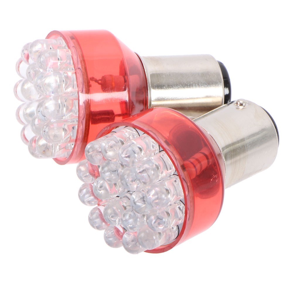 Ampoule BAY15D LED P21/5W COB Filament Rouge Veilleuses frein stop feux de  recul