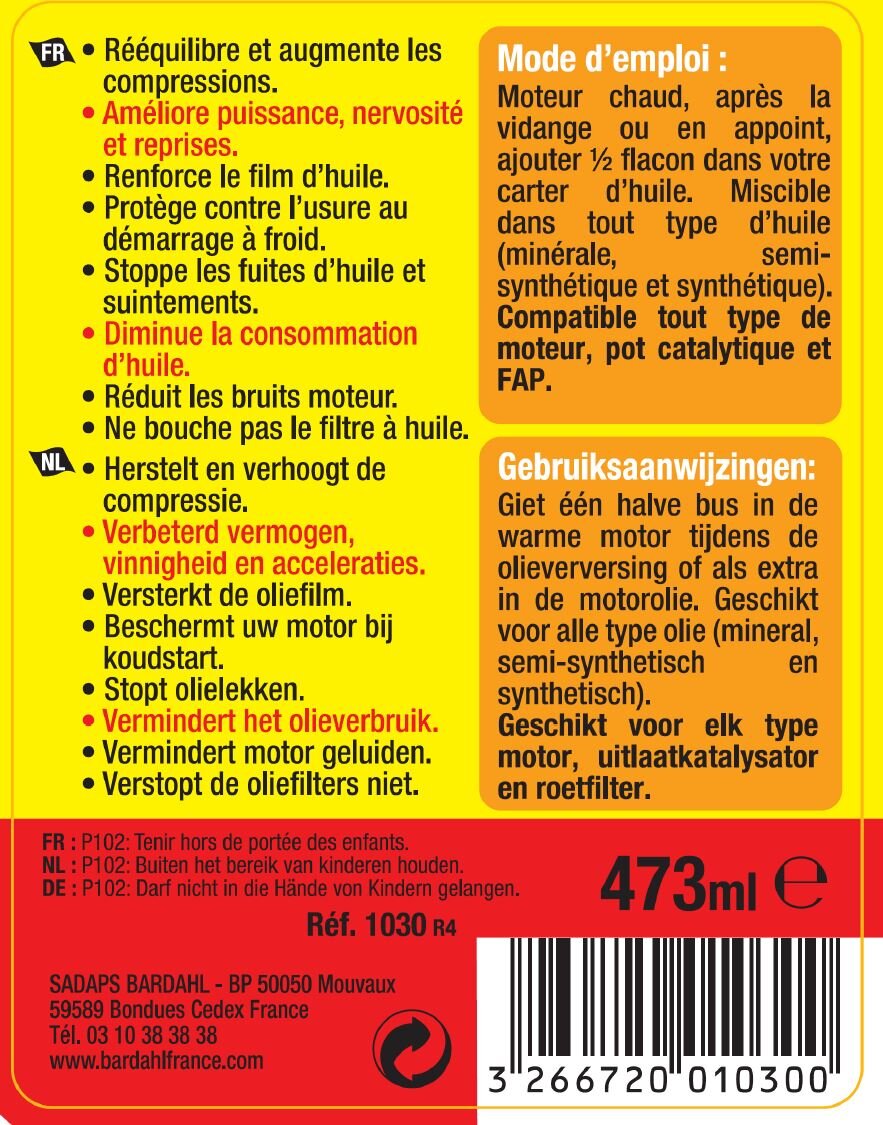 4x Maxi compression BARDAHL 473ml