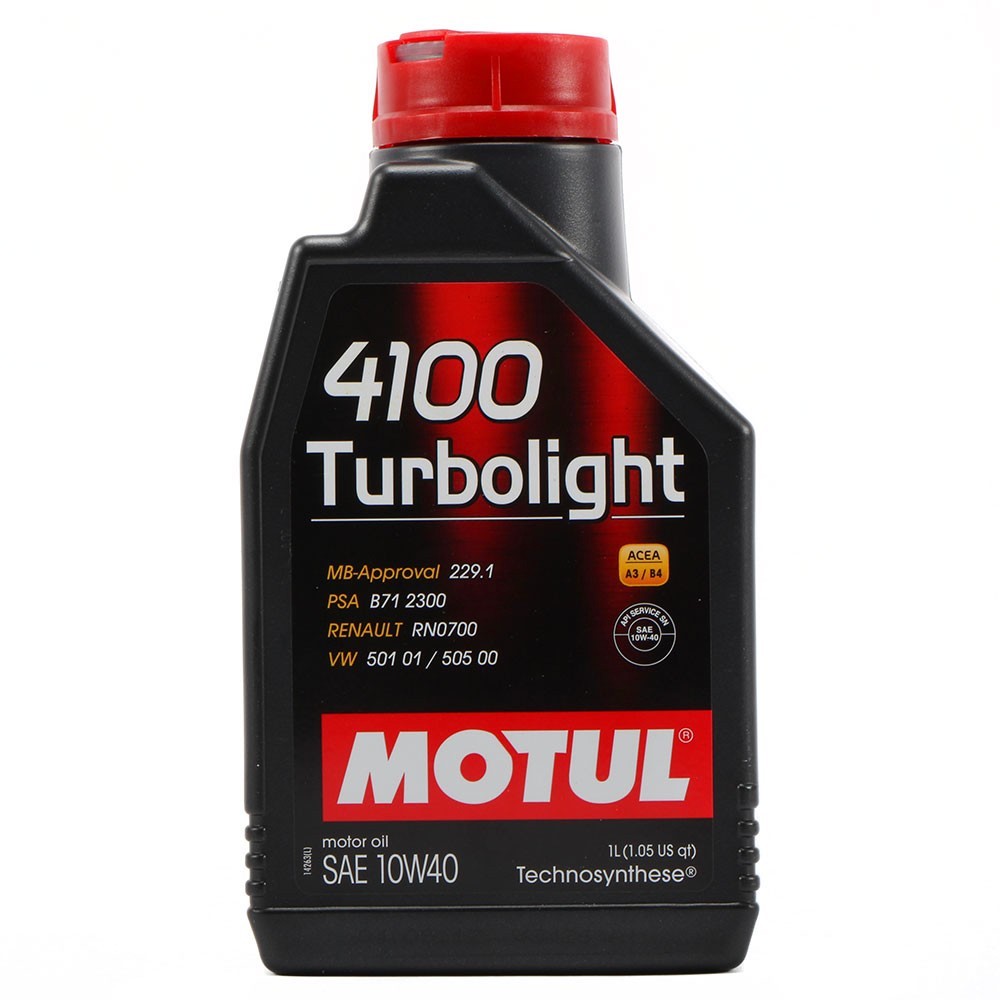 Aceite Motul 10W40 4100 Turbolight, 1 litro MOTUL108644 - UD30398 