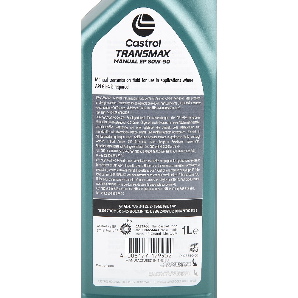 CARLUBE transmission and gear oil EP 80W90 mineral 1 Liter