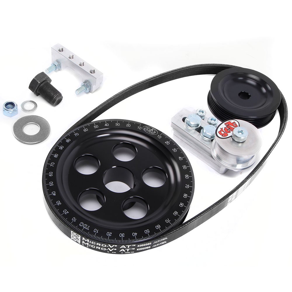 SCAT Red Anodized Pulley Kit, Serpentine Belt System SCAT, 45 OFF