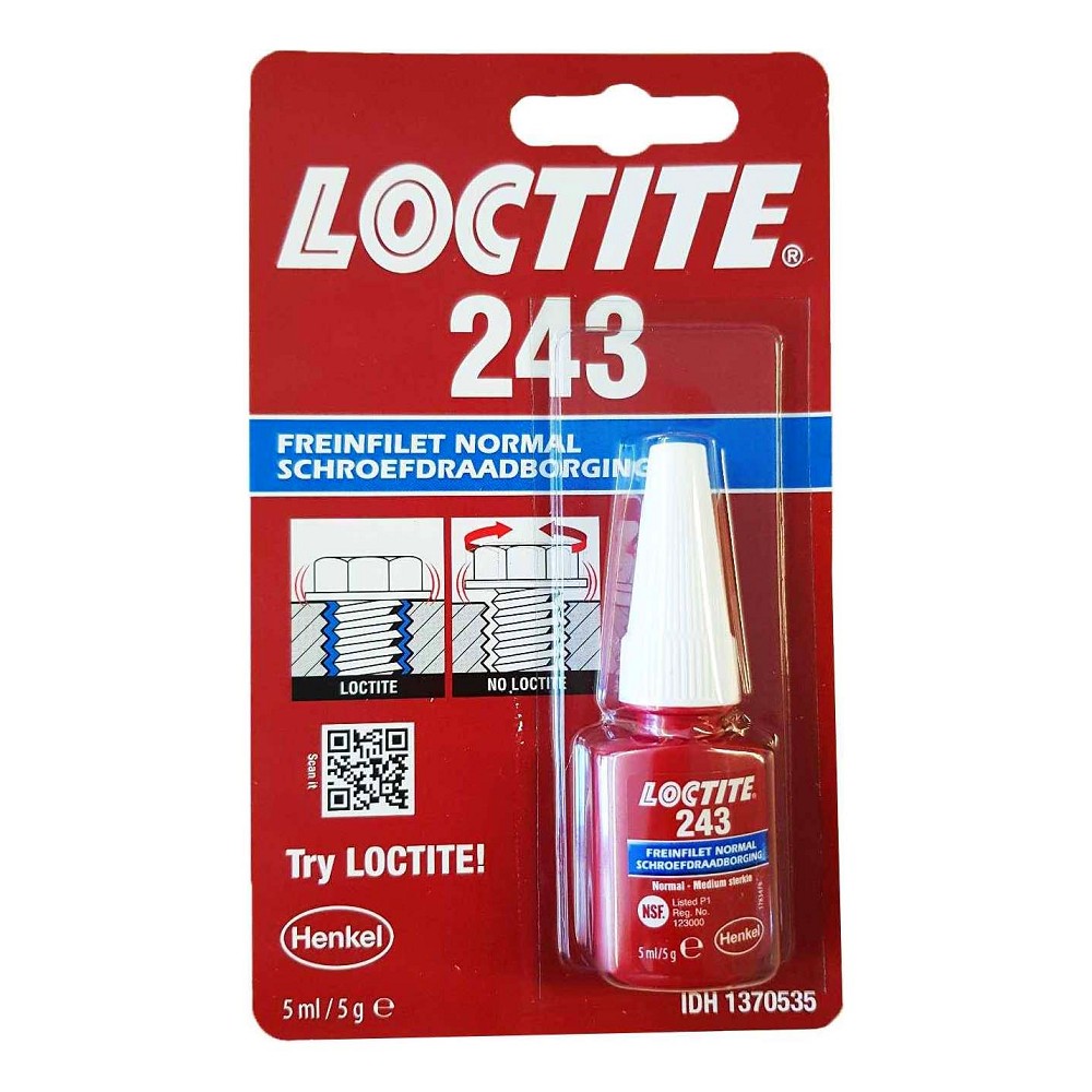 LOCTITE 243 normal threadlocker bottle 5ml LOCTITE243 VD71202 loctite
