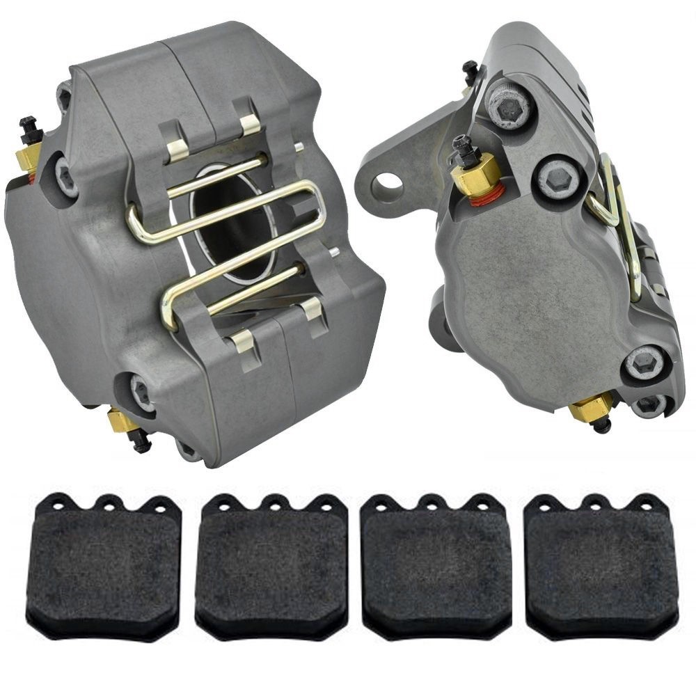 Wilwood 2piston brake calipers, silver gray, front left and right, for