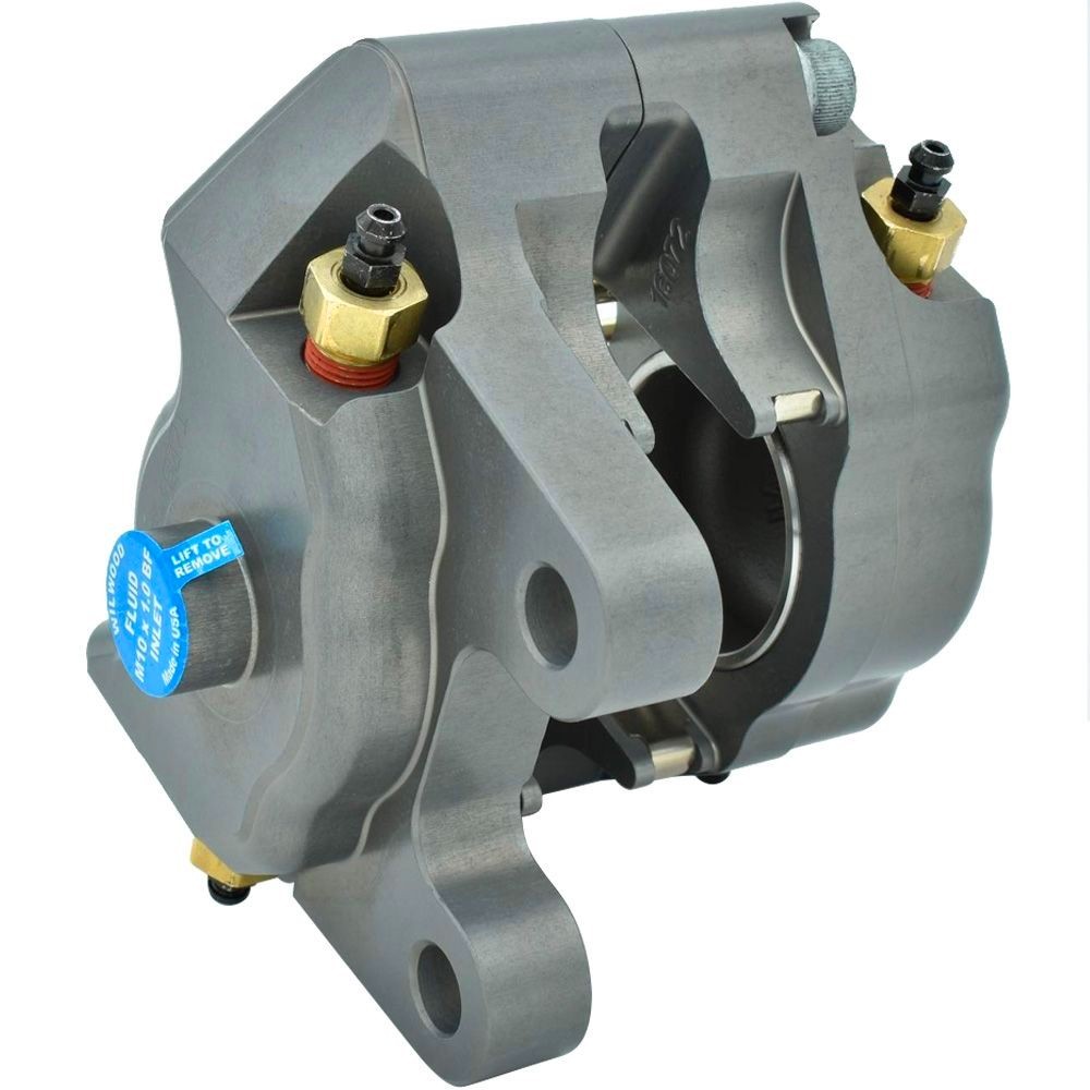 Wilwood 2piston brake calipers, silver gray, front left and right, for