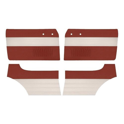     
                
                
    Panneaux de portes TMI OEM Classic en vinyle bi ton Rouge brique/ Beige pour Volkswagen Karmann-Ghia (08/1955-07/1963) - 1915242315
