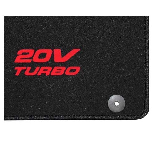  Tapis de sol noirs pour Audi TT (8N) logo 20V Turbo - AB26010-2 