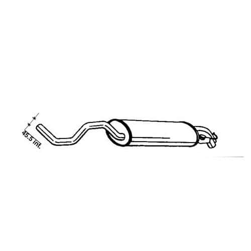  Silenciador del tubo de escape tipo original para Audi A3 (8L) 1.6 - AC20100-2 