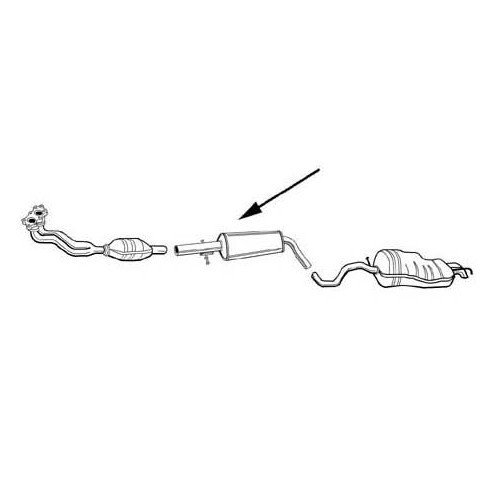 Original exhaust intermediate section for Audi A3 (8L) 1.8 (AGN, APG) - AC20302