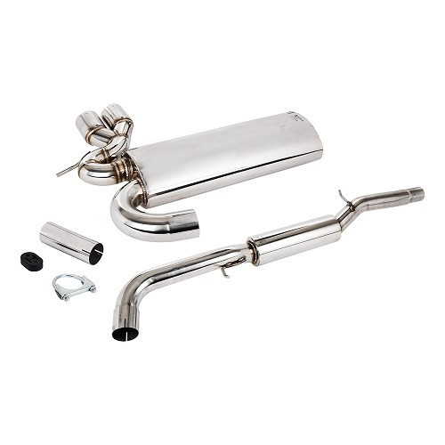  Stainless steel exhaust line with middle silencer for Audi A3 (8L) Quattro - AC21042 