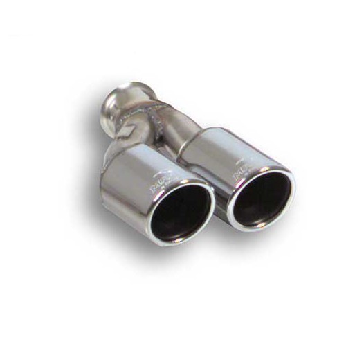  Stainless steel exhaust for Audi A3 Quattro and S3 1.8 Turbo 99 -> 02 - 90 mm round twin exhaust - AC50221 