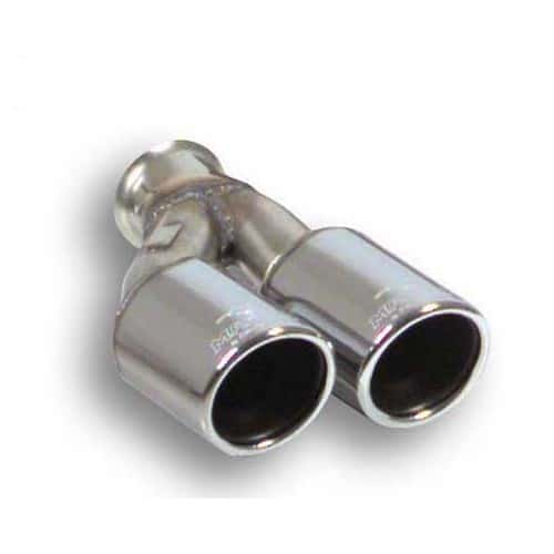  1 stainless steel outlet, 2 x 90 mm, for silencer GC50403 - AC50300DR 