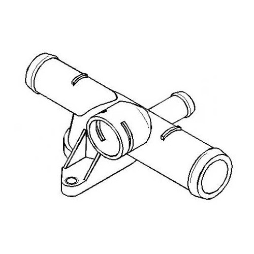  Pijpaansluiting voor waterslang aan de rechterkant van de cilinderkop - AC55936-3 