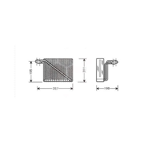  Air conditioning evaporator for Audi A4 (B5) from 07/96 -> - AC58150 