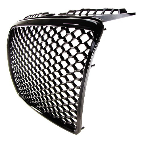 Black gloss honeycomb grille for Audi A3 8P 2005 to 2008 - AC60019