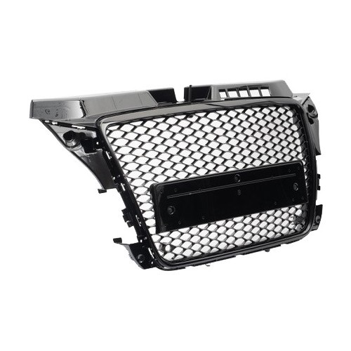 Black gloss honeycomb grille for Audi A3 8P 2009 to 2012 - AC60020