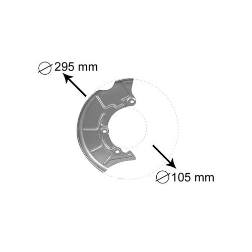  Front right brake disc protector for Audi A3 (8L) - AH27816 