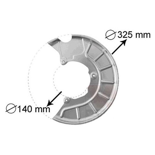  1 front left brake disc dust cover for Audi A3 8P - AH28200 