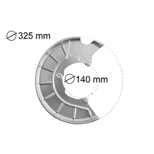  1 front right brake disc dust cover for Audi A3 8P - AH28202 