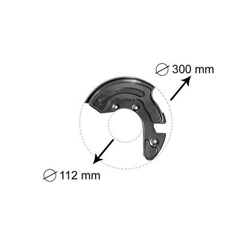  Front right brake disc protector for Audi A4 B5 - AH28932 