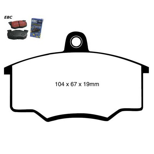  Black EBC front pads for Audi 80 79-> - AH50010-1 