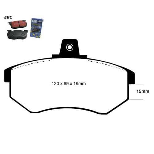  Black EBC front pads for Audi 80 from 86 ->91 and Audi 100 - AH50020-1 