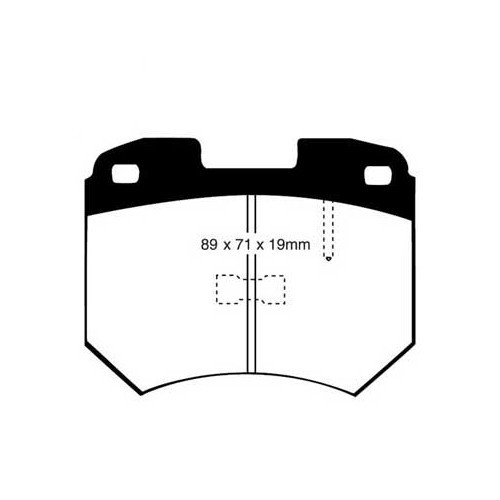  Black EBC front pads for Audi 100 with ventilated disks from 77 ->and Audi 79 - AH50120 