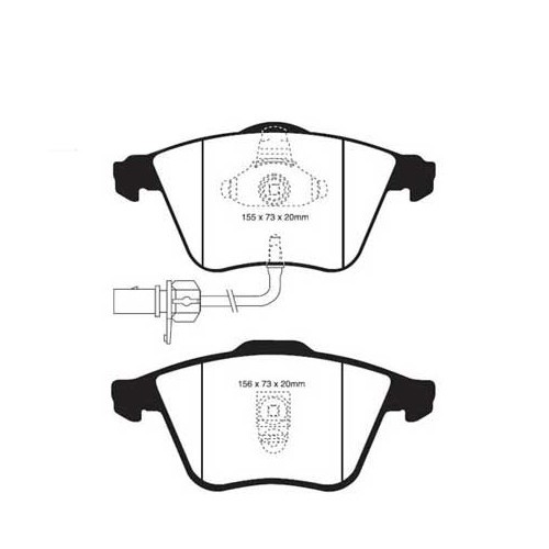     
                
                
    Pastiglie anteriori EBC rosse per Audi A6 Quattro Station wagon e Allroad - AH50152

