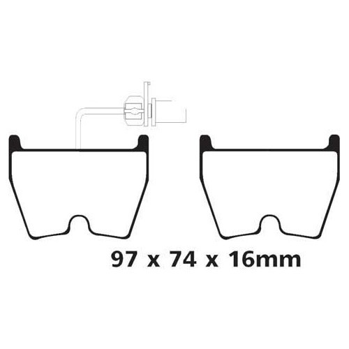     
                
                
    Pastiglie dei freni anteriori EBC rosse per Audi RS4 e RS6 V8 4.2 - AH50360
