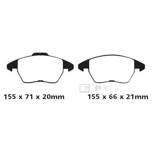     
                
                
    Front brake pads EBC Red for Audi TT Coupe and Roadster 2.0 Turbo - AH50390
