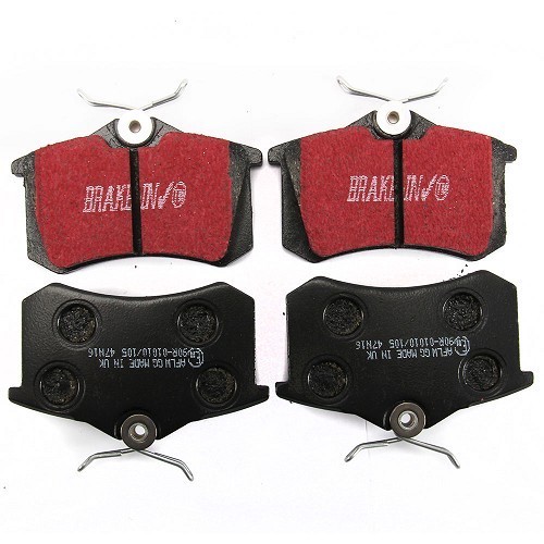 Black EBC rear brake pads for Audi A4 (B5 and B6), A4 Cabriolet and A6 (C5) - AH51010