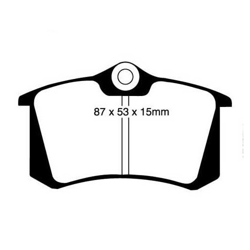  Black EBC rear brake pads for Audi A4 (B5 and B6), A4 Cabriolet and A6 (C5) - AH51010-2 
