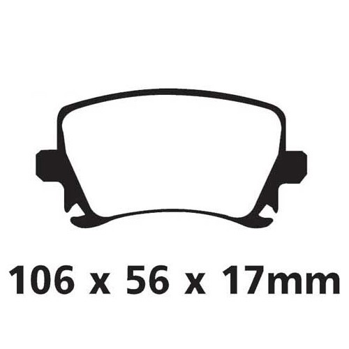     
                
                
    Green EBC rear pads for Audi A3 Quattro, A4, A6 and Allroad - AH51032
