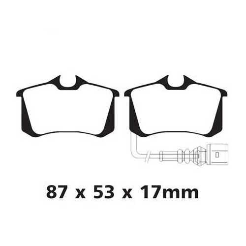 Green EBC rear pads for Audi A3 (8P) - AH51052