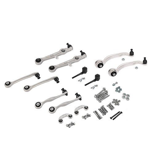  Kit includes suspension arms + tie rods + steering ball joints for Audi A4 (B7) - AJ41037 