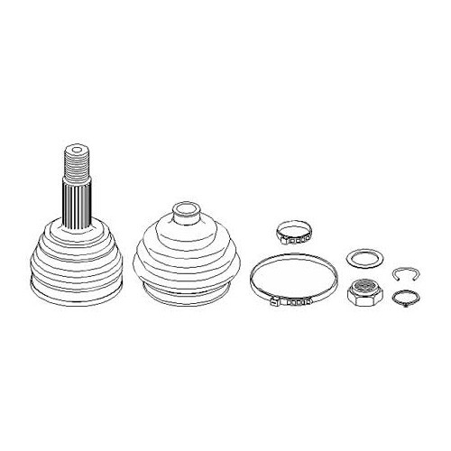  Wheel-side transmission bellows and CV joint kit for Audi 80 - AS00308 
