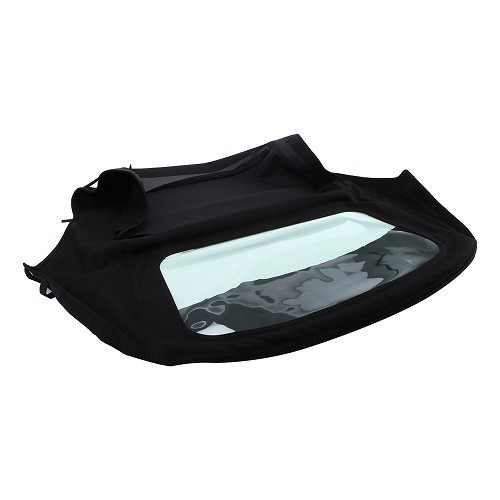  Capota exterior de tejido tipo alpaca de color negro con luneta de plástico para Audi 80 de 92 ->97 - AU02000-1 