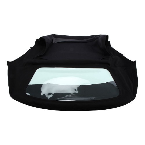  Capota exterior de tejido tipo alpaca de color negro con luneta de plástico para Audi 80 de 92 ->97 - AU02000 