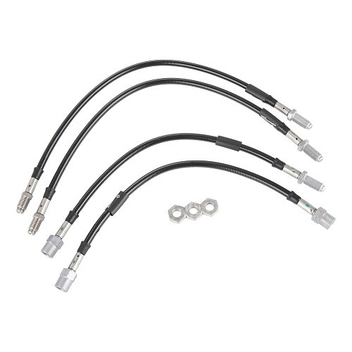     
                
                
    Kit de 4 tubos flexibles de freno de aviación GOODRIDGE para Alfa Romeo 33 - AVI0010
