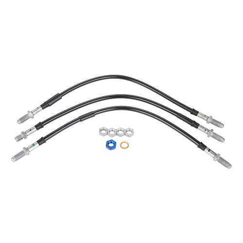     
                
                
    Kit 3 Flexibles de frein aviation GOODRIDGE pour Alfa Romeo 2000 GTV et Coupé Bertone - AVI0020
