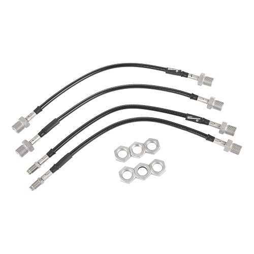     
                
                
    Kit de 4 tubos flexibles de freno de aviación GOODRIDGE para Ferrari 348 - AVI0137
