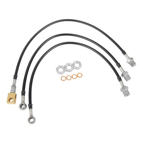     
                
                
    Kit de 3 tubos flexibles de freno de aviación GOODRIDGE para Jeep Wrangler TJ - AVI0203
