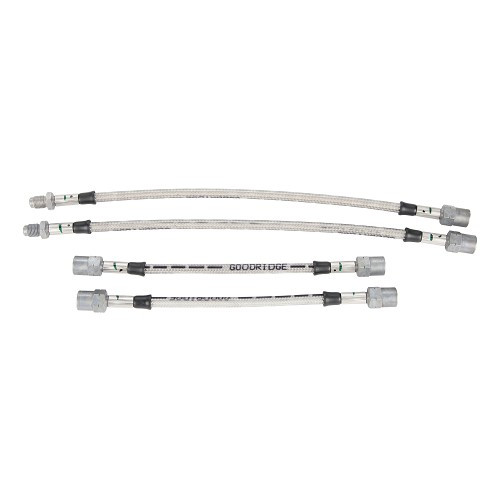     
                
                
    Kit of 4GOODRIDGE aviation brake hoses for Peugeot 106, Gti and Rallye - AVI0336
