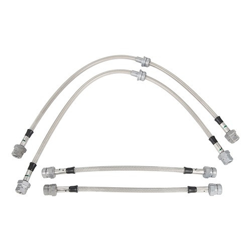     
                
                
    Kit de 4 tubos flexibles de freno de aviación GOODRIDGE para Volkswagen Golf 5 4WD R32 - AVI0534
