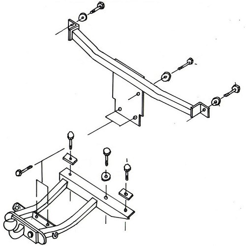  Anhängerkupplung BOISNIER für AUDI 80 BERLINE 8C,B4 (09/1991 - 01/1996) - AW00001 